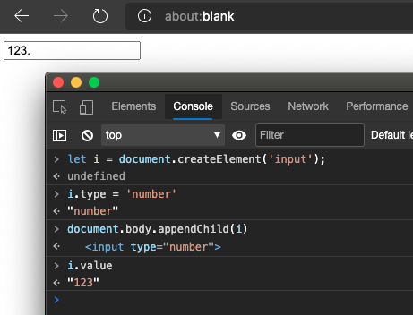 Chrome中获取Number的value